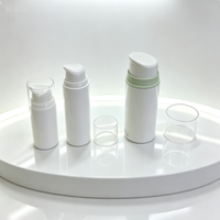 Fabrication de flacons pompe sans air en plastique blanc pour cosmétiques, 15 ml, 30 ml, 50 ml, 100 ml, pour l'emballage des soins de la peau