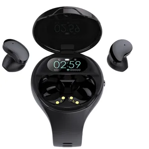 Pabrik Smart Gelang Handfree Musik Player Sport TWS BT Earbud 3 In 1 Smart Watch