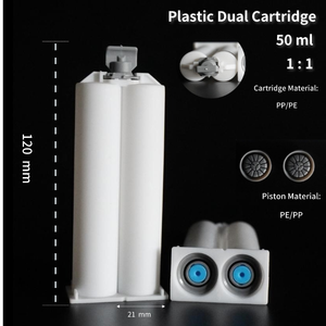 Japi 50ml 2K PP 1:1 dính Cartridge đôi ống tiêm Thùng pit tông hai thành phần ab PE kép dính ép phun - Product Image 6