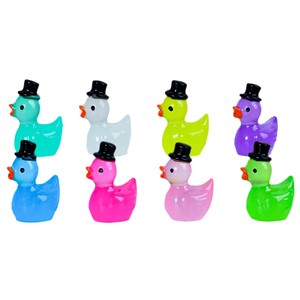 <b>Rainbow</b> <b>Candy</b> Diy Creative Studio Resin Duck Figurine Glow In Dark Magic Hat Keychain Pendant Desktop Ornament Birthday Gift - Product Image 1