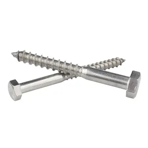 Din571 304 316 in acciaio inox esadecimale lag vite per legno