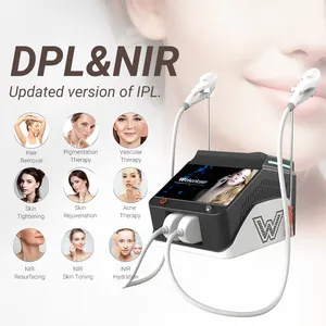 2024 2 manijas Dpl Ipl Nir máquina de depilación rejuvenecimiento de la piel equipo de belleza