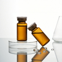 Nouveauté : Flacons tubulaires en verre stériles 2ml 3ml 5ml 7ml 10ml 15ml 20ml 30ml, flacons en verre ambré transparent pour médicaments
