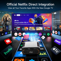 Nuevo Proyector Google TV 1850 ANSI Lúmenes 4K Sonido Estéreo 40W Asistente de Voz Google NFC Corrección Trapezoidal Automática 4D para Pedidos al por Mayor para Empresas