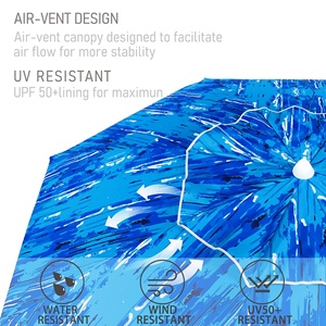 Sombrillas Playas – <span class=keywords><strong>grand</strong></span> parapluie de <span class=keywords><strong>plage</strong></span> résistant au <span class=keywords><strong>vent</strong></span> avec Polyester imprimé personnalisé, parapluies de jardin d'extérieur, <span class=keywords><strong>parasol</strong></span> - Product Image 3