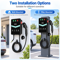 Borne de Recharge Intelligente Type 2 pour Véhicules Électriques 7kW 32A AC Wallbox WiFi Bluetooth Plug & Charge CE TUV pour Domicile et Parking Fournisseur OEM ODM Vente en Gros