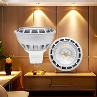 Projecteur LED COB MR16 AC/DC 12V 3W 5W 7W 2700K/3000K/6500K 250-600lm GU5.3 15/30/60 Degrés Ampoule Spot pour Bureau Moderne