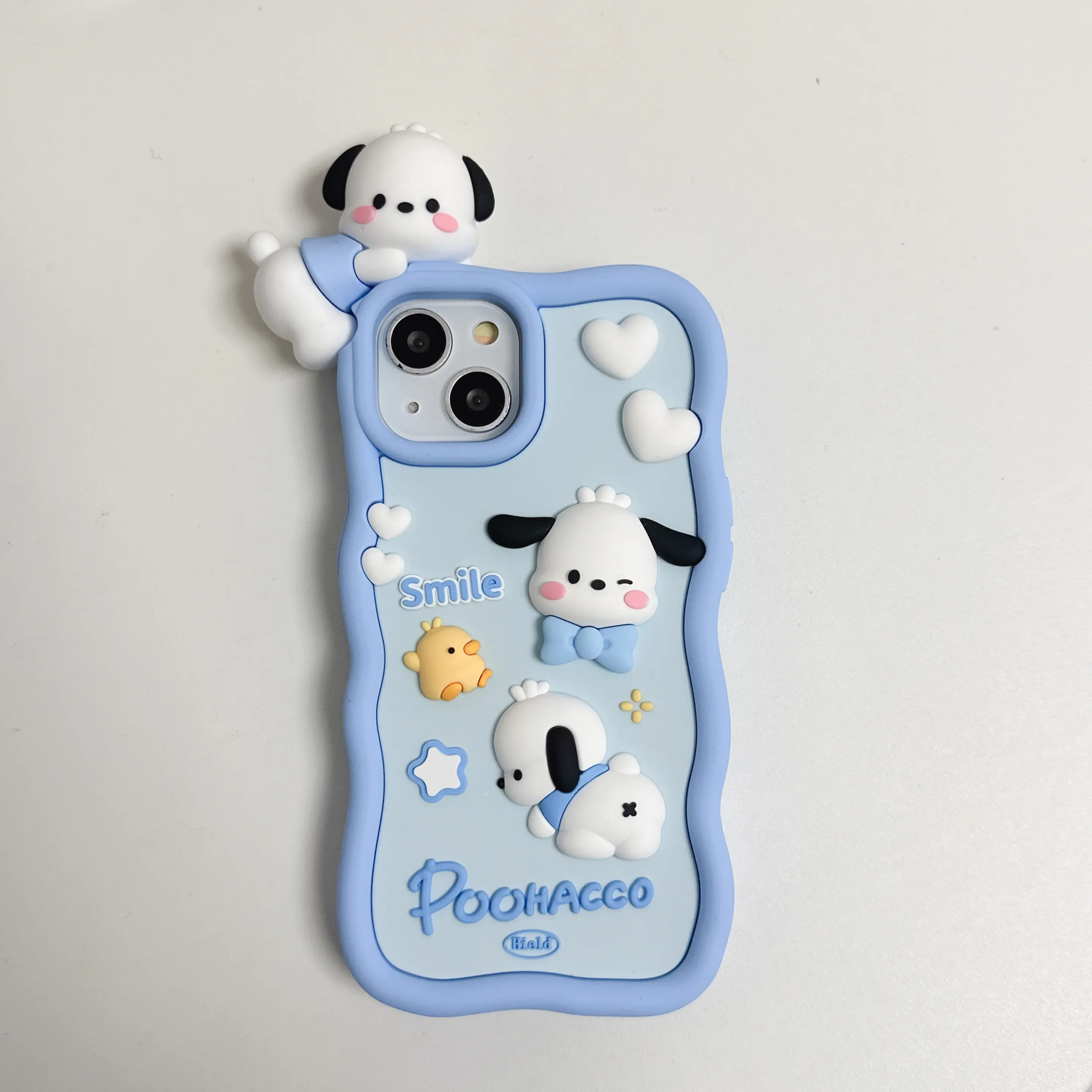 Fashion 3D Cartoon Love Dog Phone Case Cute Silicone Shock-proof Back Cover For iPhone 11 12 13 14 Pro Max