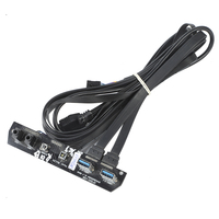 Placa de extensión de lector de tarjetas interno, accesorio de ordenador, USB 3,0, 1 a 2 puertos, PCB, Cable de suministro directo de fábrica, funda de PC