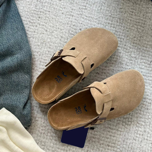 Chaussons en liège Birken à bout fermé unisexe <span class=keywords><strong>Boston</strong></span> |   Chaussures allemandes formées à chaud |   Birkenstocks en cuir de vachette de qualité supérieure, fabrication OEM disponible - Product Image 6
