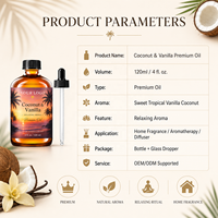 Minyak Kelapa & Vanila Organik untuk Perawatan Kulit yang Menutrisi dan Melembapkan, Pembuatan Lilin, Parfum DIY, Aroma Diffuser, Aromaterapi