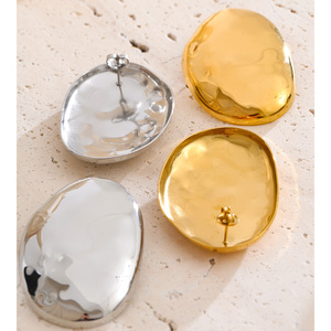 JINYOU 3040 Exaggerated Minimalist Geometric Shape Earrings Metal Stainless Steel Smooth Gold Plated Drop Earrings <strong>Jewelry</strong> - Product Image 5