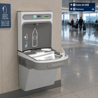 Distributeur d'eau mural à capteur pour remplir les bouteilles, en acier inoxydable, pour usage public