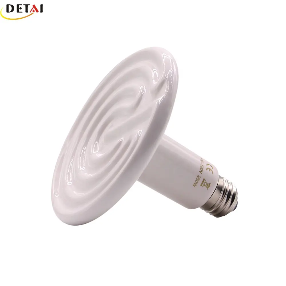 Ceramic Heater Element 110V-120V 250W Pet Reptile Heat Lamp Bulb White Electric Heating Element