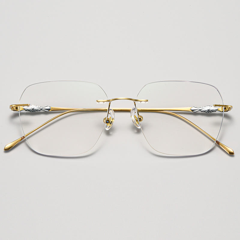8906-B Luxury Men's Rimless Glasses Frameless Eyewear