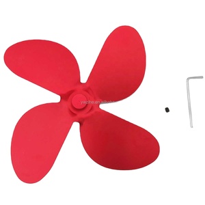 Ventilateur de foyer multicolore pour usage domestique, 4 pales, alimenté par la chaleur, pour poêle à <span class=keywords><strong>bois</strong></span>, ventilateur écologique, remplacement de pales - Product Image 5