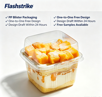 Boîte à lunch alimentaire personnalisable FlashStrike AA2 en PVC/PET avec emballage blister et options de conception de logo