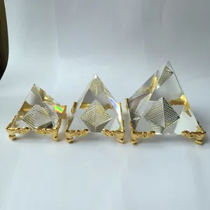 Crystal Clear Vidro Paperweight Pirâmide Egípcia MH-F0131