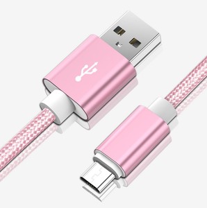 Offre Spéciale noir bleu rouge or argent rose 1 m 3 pieds doux nylon tressé de charge rapide micro chargeur USB de DONNÉES câble 1 mètre - Product Image 5