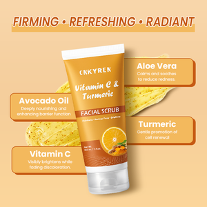 <span class=keywords><strong>Gommage</strong></span> éclaircissant pour le visage à la vitamine C au curcuma Huile d'avocat Vitamine E Aloe Vera pour <span class=keywords><strong>peau</strong></span> sujette à l'acné Réduit l'inflammation - Product Image 2