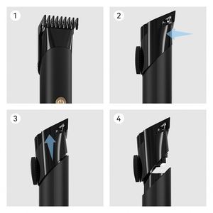 Tondeuse à barbe professionnelle sans fil multi-lames pour hommes, en acier inoxydable, électrique, pour usage domestique - Product Image 5