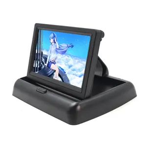 4.3 Inch TFT LCD Car Monitor Foldable Monitor Display Parking System for Car Rear view Monitors NTSC PAL