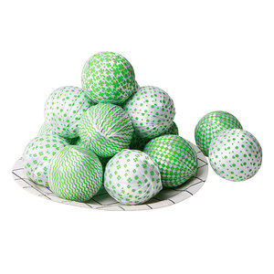 Ornamenti per palline appese a forma di giorno di San Patrizio 4cm di palline avvolte in tessuto verde <span class=keywords><strong>Shamrock</strong></span> - Product Image 3