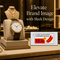 Label Harga Elektronik E-Ink 2,13 Inci, Layar ESL Digital Hemat Daya BLE, Perekat Magnetik untuk Toko Ritel Pintar dan Buffet
