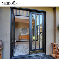 Puerta de Entrada de Aluminio para Casa Residencial Meidoor, Personalizada, Resistente a la Oxidación, Aislante, Abatible, Exterior
