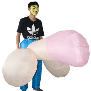 Adults Halloween Costume Inflatable Ride on Penis Costumes Funny Party Air Suits