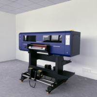 Imprimante jet d'encre UV automatique A1 60 cm avec doubles têtes XP600 DX7, laminateur DTF rouleau-à-rouleau, film de transfert AB, garantie pour encre UV pour bouteilles