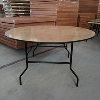 Vente directe d'usine Table de Banquet ronde moderne vente en gros avec dessus en bois ignifuge Table de Banquet de mariage
