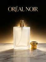 Flacon de parfum de luxe 100 ml en verre dépoli carré avec bouchon champignon doré, flacon pulvérisateur vide, logo personnalisé OEM