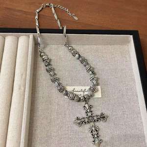 <span class=keywords><strong>Collana</strong></span> con ciondolo a croce in <span class=keywords><strong>argento</strong></span> <span class=keywords><strong>antico</strong></span>, Trendy con diamanti e gioielli Punk Punk da uomo e da donna - Product Image 5