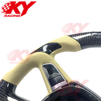 Volant sport en fibre de carbone véritable avec LED et indicateur de régime pour Audi A4 B8 A3 S3 RS3 S4 RS4 A6 S5 RS5 B9 B9.5 RS6 Q3 Q5 Q7 2009-2016
