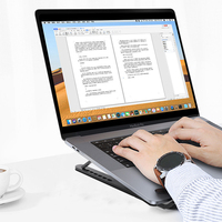 Support d'ordinateur portable pour bureau Support réglable pour ordinateur portable ABS + Silicone pliable Support pour ordinateur portable