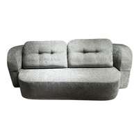 Canapé-lit convertible pliable en forme de U, housse amovible en micro-velours, 3 places, design italien pour salon moderne, petits espaces