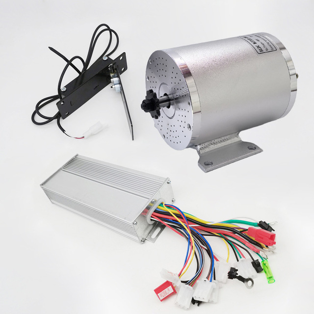 800W-1500W 36V 48V MY1020 High Torque DC Permanent Magnet Brushless Motor Conversion Kit Control System for Go-kart
