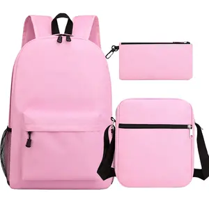 Nouveau bricolage repas épaule crayon sac Bundle poche trois pièces sac à dos petit lot élèves du primaire personnalisé morrales