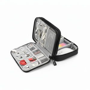 Bolsa de Almacenamiento de Viaje de Nailon, Rectangular, Transparente, Portátil, Ahorra Espacio, Diseño Minimalista para Accesorios Digitales - Product Image 2