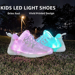 Nuevos Zapatos de Skate con Cordones para Niños, Lámpara de Fibra Óptica LED, Carga USB, Siete Luces de Colores, Transpirables, para Verano, Primavera y Otoño - Product Image 4
