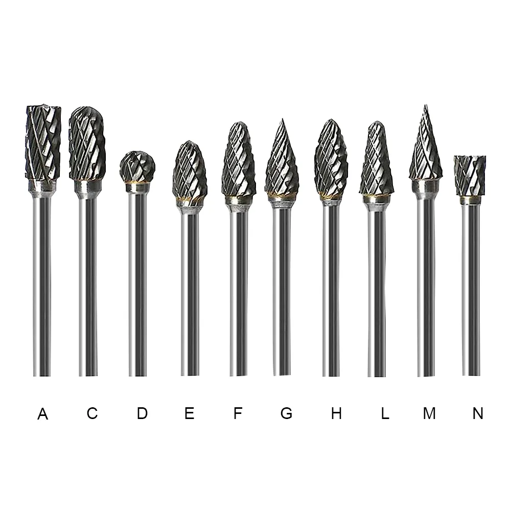 3Mm 1/8 "Schacht Wolfraamcarbide Roterende Braam Set Voor Metaalsnijwerk Polijsten Graveren