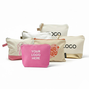 Borsa da Toilette Multifunzionale in Tela con Logo Personalizzato, Elegante Borsa Portacosmetici da Donna con <span class=keywords><strong>Cerniera</strong></span> - Product Image 2