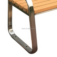 Banc en bois composite WPC imperméable, siège en PVC composite avec dossier pour parc public extérieur et jardin d'école