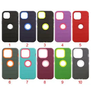 Heavy Duty defender chống sốc gồ ghề Bao da 360 Clip Armor vành đai gscase lai chất lượng mới cao TPU Pro Combo điện thoại di động trường hợp - Product Image 1