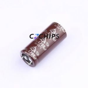 Condensador Electrolítico de Aluminio TDA63V4700M22*50 V, Montaje a Presión, Componente de Orificio Pasante (THT), D22xL50mm 4700uF 20% 63V 10mm - Product Image 1