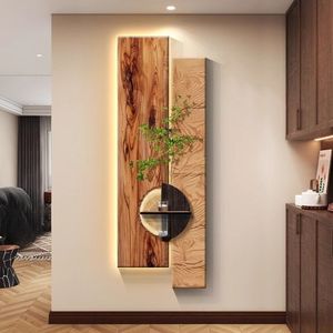 Plantes vertes hydroponiques décoration d'entrée tenture murale peinture photo Style rétro porte d'entrée couloir couloir lumière murale - Product Image 1