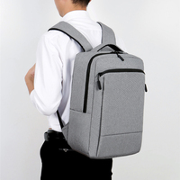Sac à dos pour ordinateur portable 15 pouces Oxford multi-poches avec fermeture éclair et coussin dorsal unisexe pour l'école et les voyages
