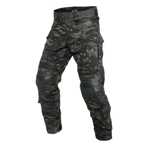 Calça cargo camuflada G3 para homens, calças táticas de combate com joelheiras, calça de combate para caça ao ar livre e paintball, de alta qualidade