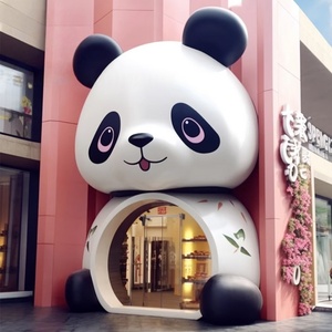 Letreros de Fibra de Vidrio Personalizados para Cafeterías, Librerías, Centros Comerciales, Parques de Atracciones, Esculturas de Pandas Gigantes - Product Image 2